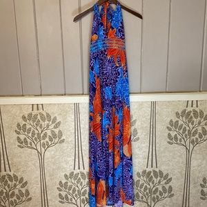 MODA INTERNATIONAL size M halter maxi dress in EUC
